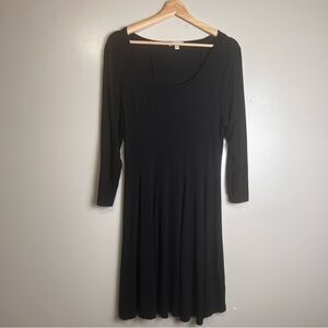 Zenana Outfitters Elegant Black Long Sleeve Dress Size Large EUC
